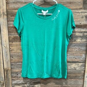 NWT Brit.NY Green Fitted Short Sleeve Tee - size M